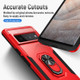 For Google Pixel 6 Pro Pioneer Armor Heavy Duty PC + TPU Holder Phone Case(Red + Black)