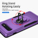 For Samsung Galaxy S10+ Pioneer Armor Heavy Duty PC + TPU Holder Phone Case(Purple + Black)
