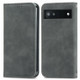 For Google Pixel 6a Retro Skin Feel Magnetic Horizontal Flip Leather Phone Case(Grey)