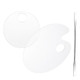 5 PCS Acrylic Makeups Manicure Transparent Palette With Color Stick, Specification: Elliptical Plate+Stick