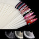 5 PCS Nail Color Card Nail Display Board, Sort by color: Transparent 40-color Pointed Card