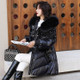 Sequined Down Padded Jacket (Color:Black Size:XL)