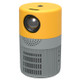 T400 100 inch Screen 3000 Lumens LED Mini Projector, Plug Type:US Plug(Grey Yellow)