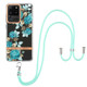 For Samsung Galaxy S20 Ultra 5G Flowers Series TPU Phone Case with Lanyard(Blue Rose)