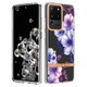 For Samsung Galaxy S20 Ultra Flowers and Plants Series IMD TPU Phone Case(Purple Begonia)