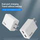 IVON AD38 5V 2.1A Dual USB Port Travel Charger, US Plug