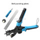 Multifunctional Belt Hole Puncher with 6 Holes Leather Hole Punch for Leather Belts Cards Paper Fabric(Blue)