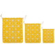 5 Sets Cotton Linen Drawstring Pocket Sundries Storage Bag, Specification: Small+Medium+Large(Yellow Chessboard)