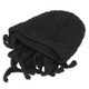 Amurleopard Unisex Barbarian Knit Beanie Octopus Tentacle Cap Winter Warm Face Mask Crochet Hat(Black)