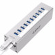 ORICO A3H10 Aluminum High Speed 10 Ports USB 3.0 HUB with Power Adapter for Laptops(Silver)