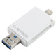 NK-208 3 in 1 i-Flash TF Card / SD Card Reader For 8 Pin + USB 2.0 + Micro USB Devices