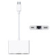 NK-107 TC 3 in 1 USB-C / Type-C Male to USB + Ethernet + Type-C Power Female Adapter