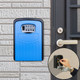 Large Password Lock Metal Storage Box Villa Security Box Wall Cabinet Safety Box(Blue)