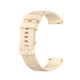 For Garminforerunner 245 Music Small Lattice Silicone Sports Strap(Beige)