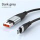 ADC-008 2 in 1 PD 30W USB + USB-C / Type-C to 8 Pin Flash Charge Data Cable, Cable Length:1m(Black Grey)