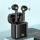 F730 TWS IPX4 Waterproof Digital Display Half in-ear Bluetooth Earphone (Black)
