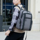 Men Business Laptop Back Shoulders Bag Waterproof Wear Backpack(Style 1 Gray)