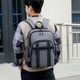 Men Business Laptop Back Shoulders Bag Waterproof Wear Backpack(Style 2 Gray)