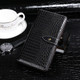 For TCL 30 SE idewei Crocodile Texture Leather Phone Case(Black)