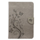 For Samsung Galaxy Tab A8 10.5 2021 X200 / X205 Butterfly Flower Embossing Pattern Leather Tablet Case(Grey)