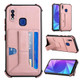 For vivo Y95/Y1s/Y91 with Fingerprint Hole Dream Holder Card Bag Shockproof Phone Case(Rose Gold)