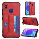 For vivo Y95/Y1s/Y91 with Fingerprint Hole Dream Holder Card Bag Shockproof Phone Case(Red)