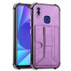 For vivo Y95/Y1s/Y91 with Fingerprint Hole Dream Holder Card Bag Shockproof Phone Case(Purple)