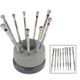 9 PCS 0.5mm-2.5mm Watch Repair Screwdriver Tools Set Kit(Silver)