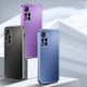 For Xiaomi Redmi Note 11 Metal Frame Carbon Fiber Phone Case(Purple)