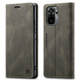 For Xiaomi Redmi Note 10 4G AutSpace A01 Skin-feel Crazy Horse Leather Phone Case(Coffee)