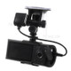 R300 Dual Lens Camera Car DVR with GPS and G-Sensor 2.7" TFT LCD Video Recorder Camcorder - Black