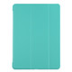 PU Plastic Bottom Case Foldable Deformation Left and Right Flip Leather Case with Three Fold Bracket & Smart Sleep for iPad Air3 2019(Mint Green)