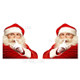 2Pcs 3D Santa Claus Car Window Sticker Car Sticker Window Decals Christmas Window Decorations Clings (Left + Right)