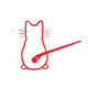 Cartoon Cute Animal Pet Cat Car Sticker Rear Window Wiper Decals Truck Window Vinyl Decal Graphics for Car Truck SUV Van - Red