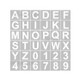 36Pcs/Set 3-Inch Reusable Washable Environment-friendly PET Letter and Number Alphabet Stencils Art Craft Templates for Painting On Wood Fabric Wall Door Decor Home Sign - Style 1