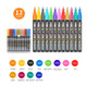 Metallic Markers Outline Paint Pens 12 Colors 2-3mm Line DIY Scrapbooking for Photo Album CD Surface Stone Glass School Office Supplies