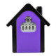 Hut Shape Password Lock Storage Box Security Box Wall Cabinet Safety Box, with 1 Key(Purple)