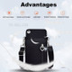 Unisex Women Men Waterproof Crossbody Mini Small Bag Casual Shoulder Bag - Black