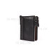 Retro Style Top-layer Cowhide Leather Card Slots Holder Purse Zipper Short Wallet - Black