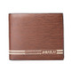 JINBAOLAI Multipurpose PU Leather Vintage Tri-fold Men's Short Wallet - Horizontal Style