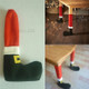 4Pcs/Set Elf Santa Chair Table Leg Covers Christmas Table Decoration - Red