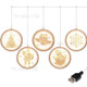 Warm White Bedroom LED String Light Hanging Round Ornament USB Powered Lamp Christmas Window Decor