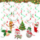 54PCS/Pack Christmas Tree Foil Balloon Photo Booth Pros Hanging Swirl Balloon Set