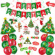 54PCS/Pack Christmas Tree Foil Balloon Photo Booth Pros Hanging Swirl Balloon Set