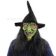 Full Head Creepy Green Witch Mask Made of Latex for Halloween