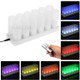 12Pcs/Set Color Changing LED Flickering Flameless Tealight Candle Lights with Charging Base for Christmas Party Festivals - EU Plug