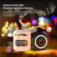 JM01 Hands-free Portable BT 5.0 Speaker Wireless Alarm Clocks Loudspeakers with Mic - Black