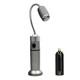 Multi-functional with Magnet Charging Rotary Zoom Turn Work Light Glare Flashlight, XPE Dry Battery(Silver)