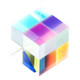 Optical Color Cube Prism 0.8 Inc Multi-Color Toy and Desktop Decor Used for Physics Science Photography Decoration for Adults/Kids