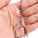 Zinc Alloy Key Holder Stirrup Pendant Key Ring Mini Keychain for Men Women - Silver